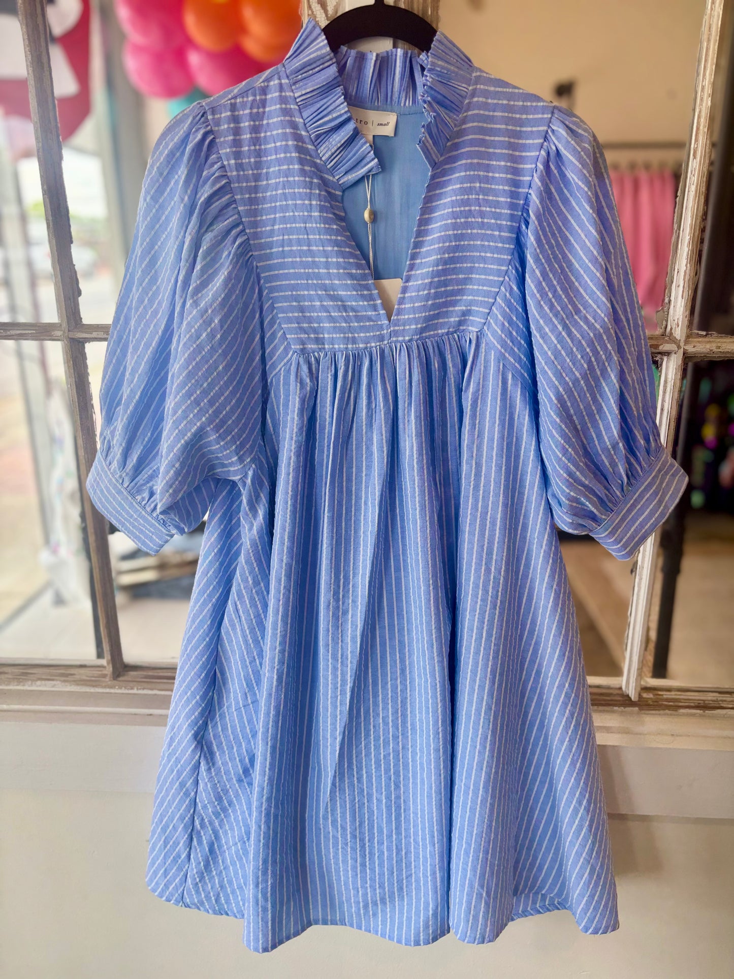 Chambray Striped Dress