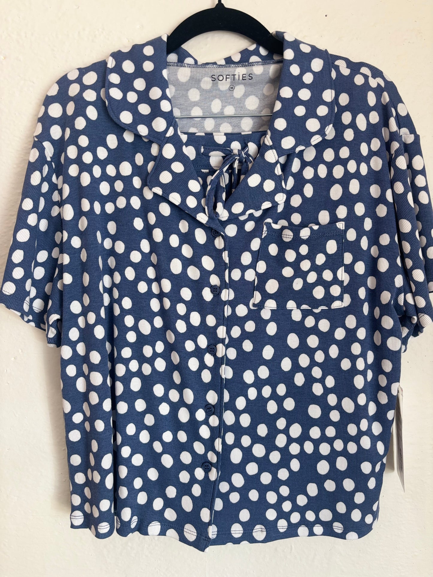 Softies Notch Collar/ Shorts PJ set