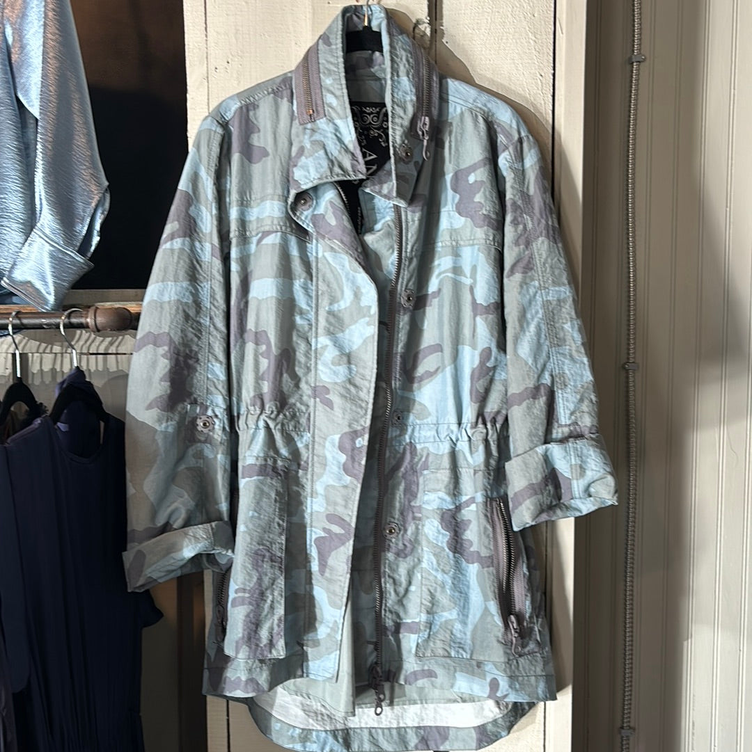 Blue Camo Rain Jacket