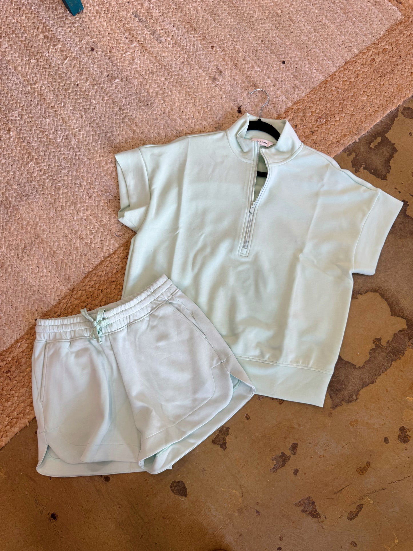 Mint Quarter Zip Set