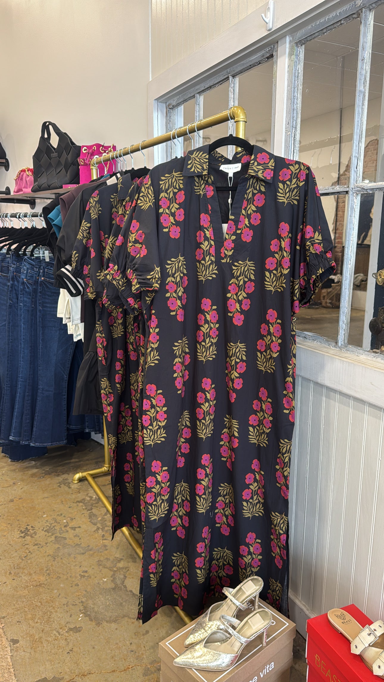 Flower Pattern Maxi Dress