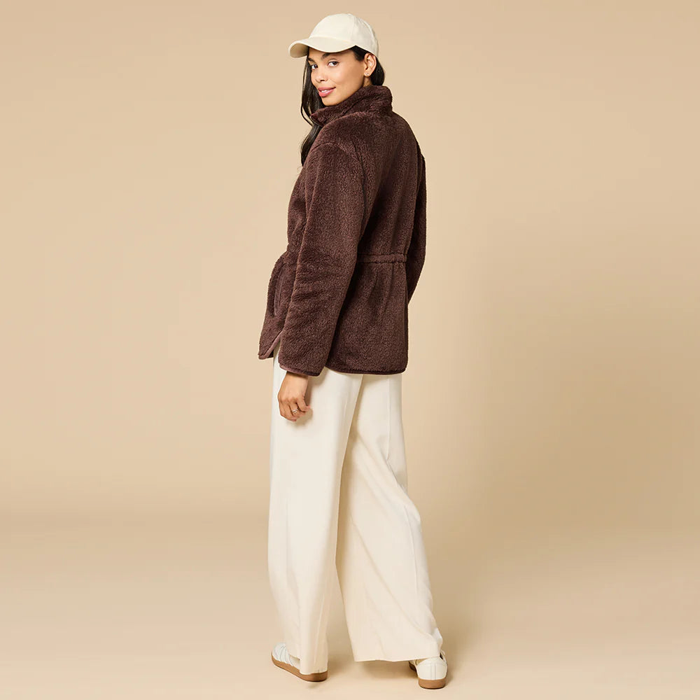 Brown Plush Zip Up