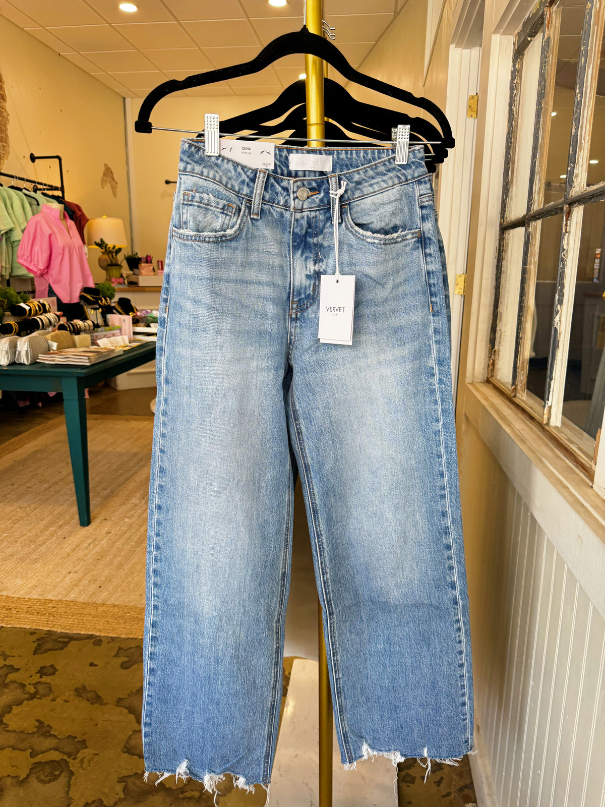 Olivia Wide Leg Vervet Jeans