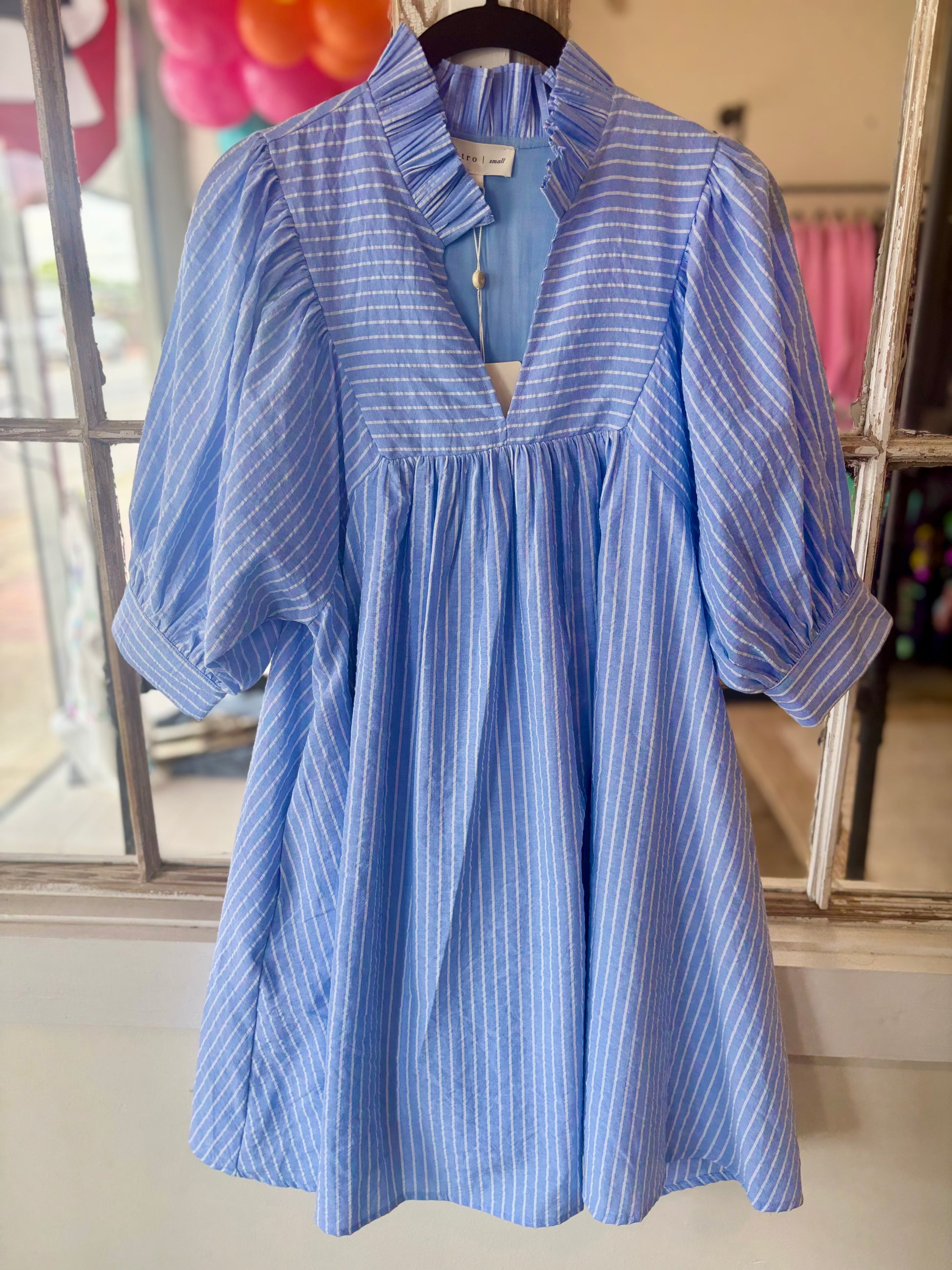 Chambray Striped Dress – Chanticleers