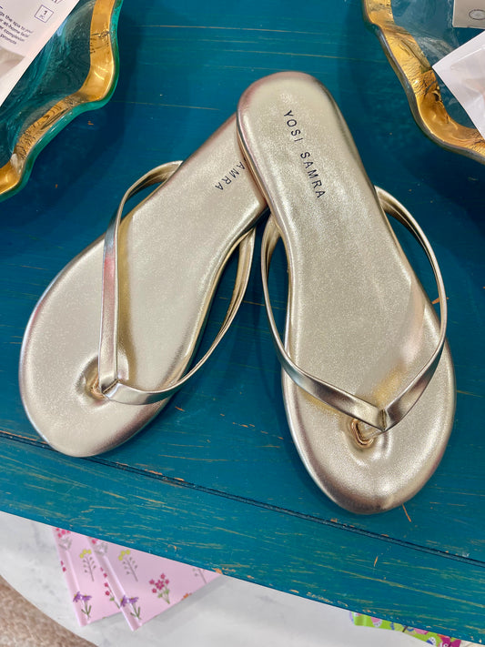 Rivington Flip Flop Gold Metallic