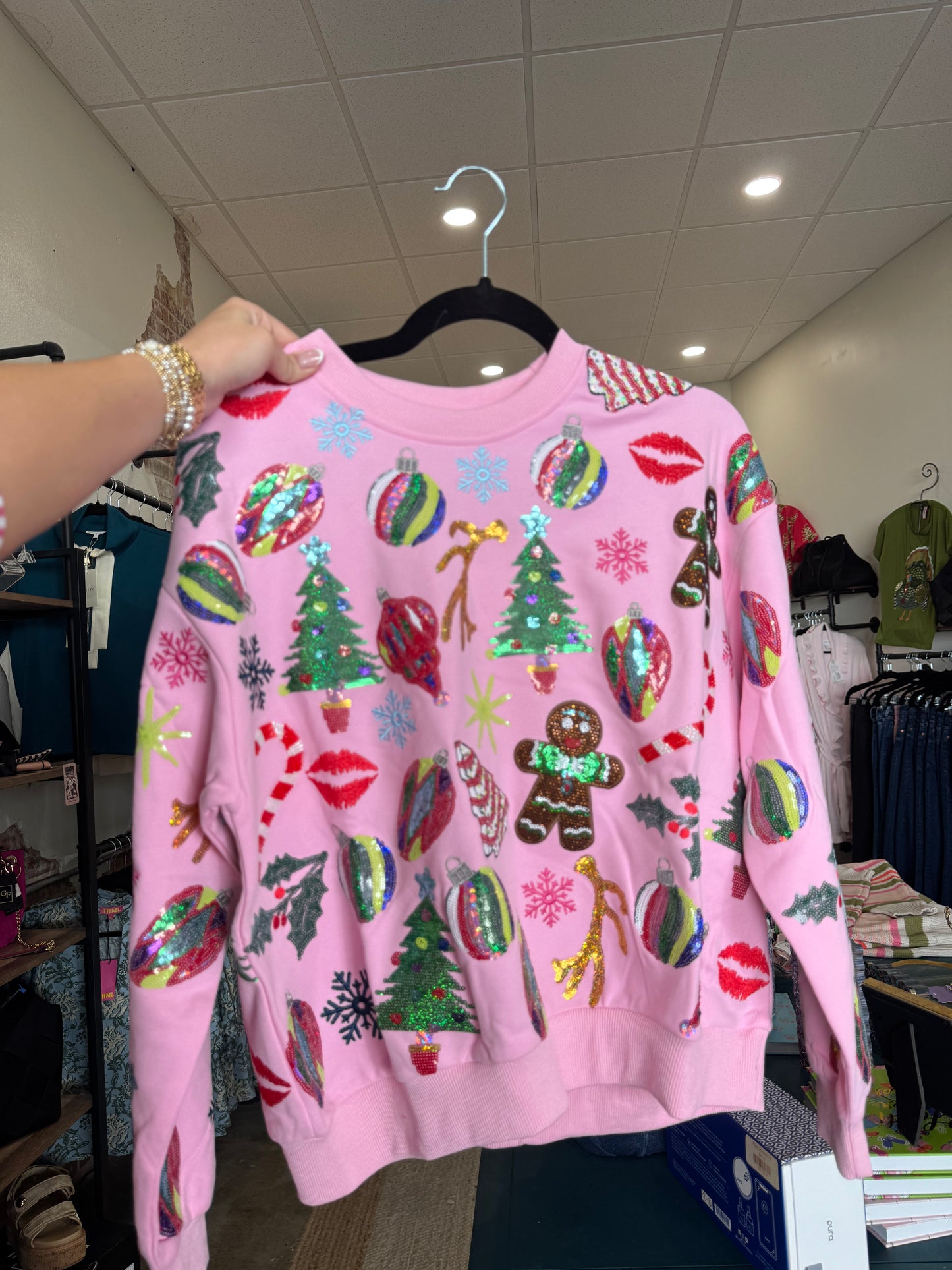 Queen of Sparkles Christmas Icons Sweatshirt