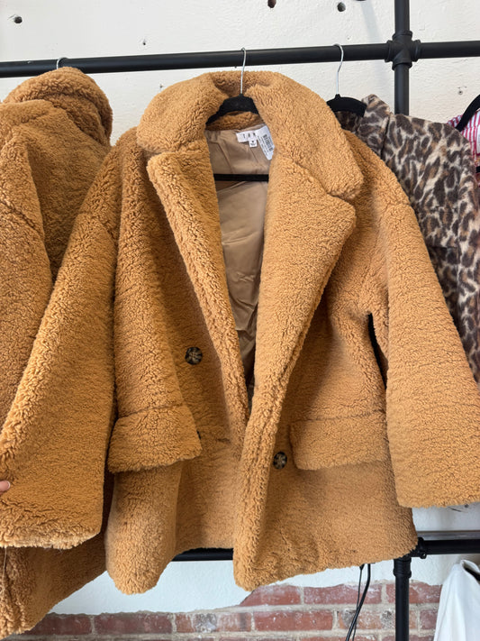 Plush Coat - Camel