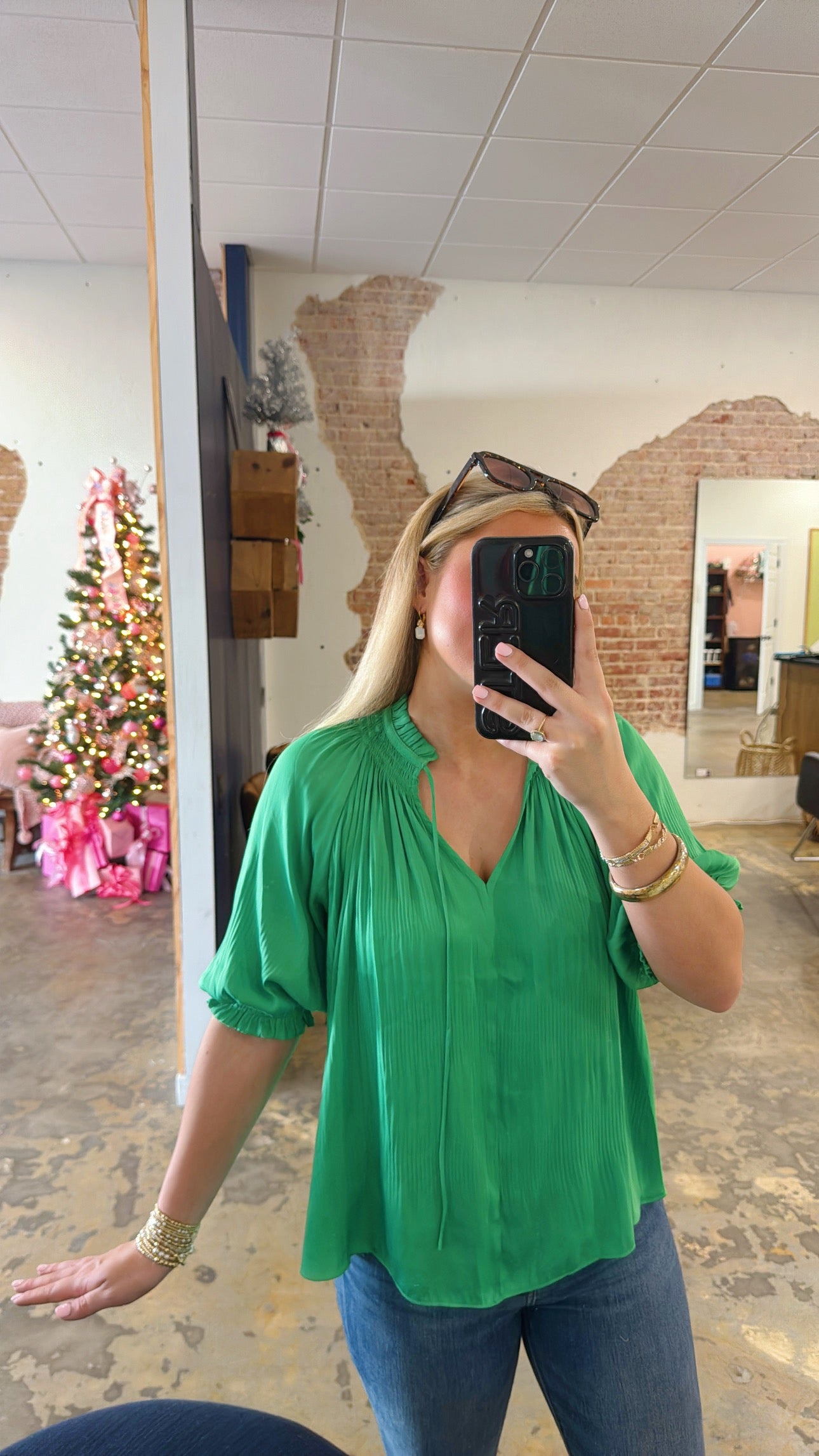 Current Air Green Top