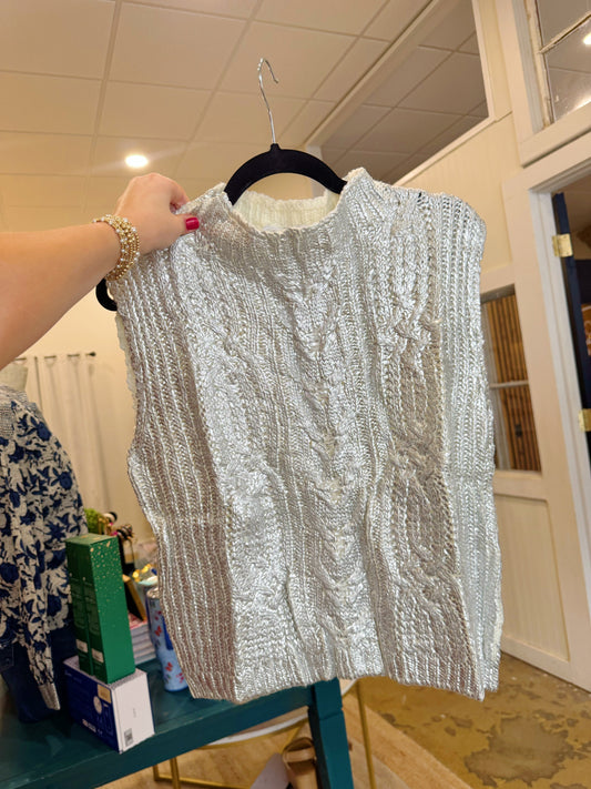 Silver Knit Sweater