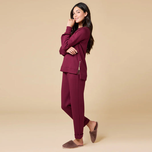 Maroon Luxe Lounge Set