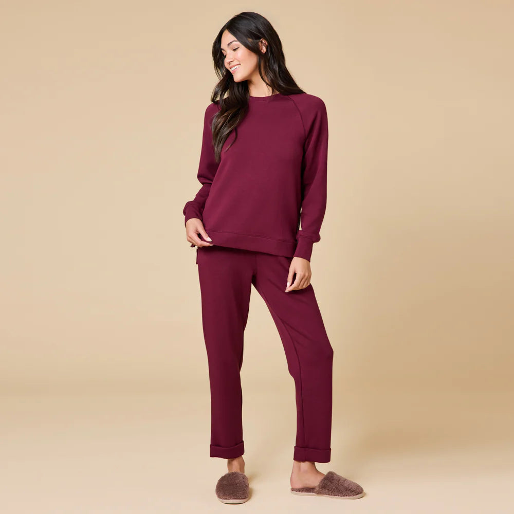 Maroon Luxe Lounge Set