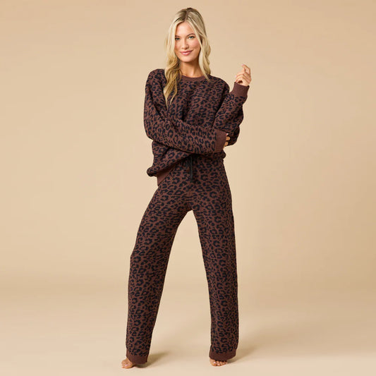 Marshmallow Leopard Print Lounge Set