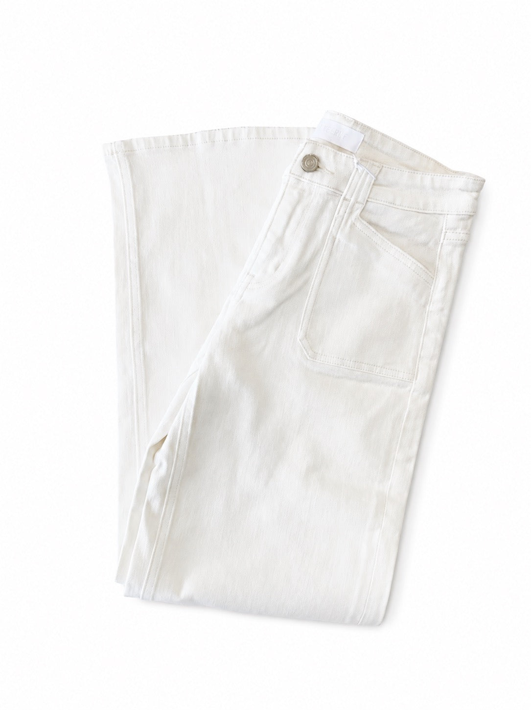 White Pocket Vervet Jeans
